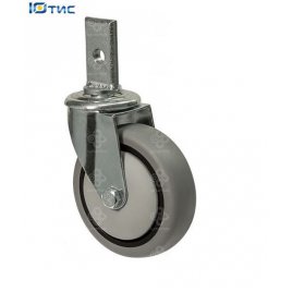 Колеса для покупательских тележек поворотные Серия 24 Norma с крепежным фланцем